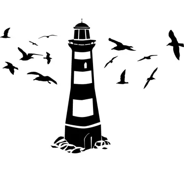Lighthouse window decal - TenStickers