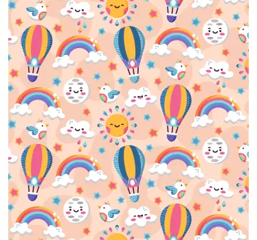 Wall stickers for kid playful hot air balloons - TenStickers