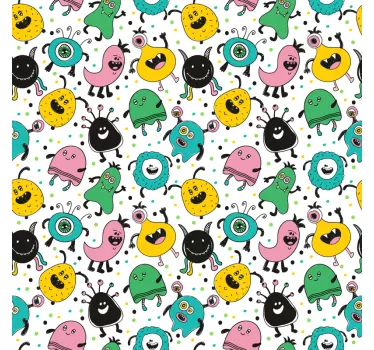 Cute Monster Patterns wall stickers for kid - TenStickers
