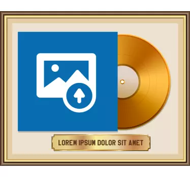 Gold record with name  rock wall sticker - TenStickers