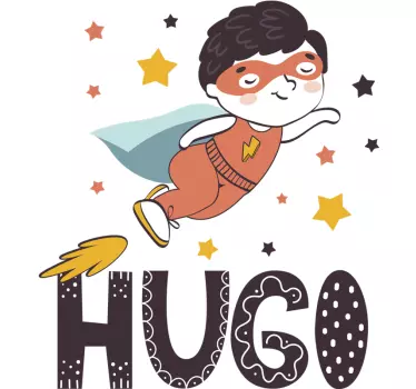 Customizable superhero name superhero wall decal - TenStickers