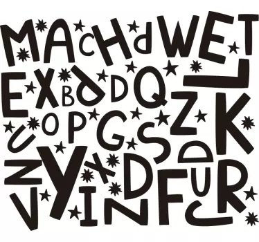 Alphabet window decal - TenStickers