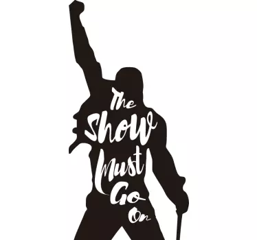 Freddie Mercury Half Body pop music wall sticker - TenStickers
