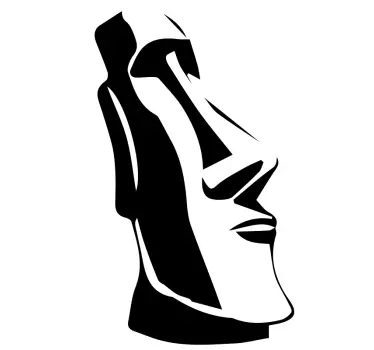 Easter Island statue city and country sticker - TenStickers