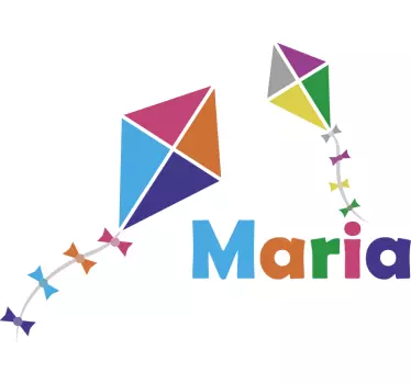 Personalised kite kids decal - TenStickers
