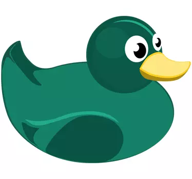 Green Rubber Ducky Wall Sticker - TenStickers