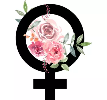 Female symbol emoji wall sticker - TenStickers
