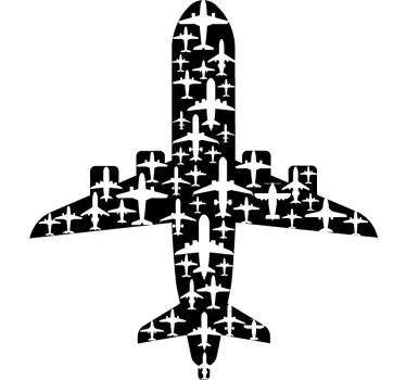 Airplane shape wall decor - TenStickers