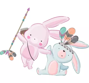 Bunnies animal wall decor - TenStickers