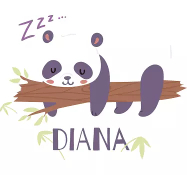 PANDA SLEEPING ON BRANCH pet wall art - TenStickers