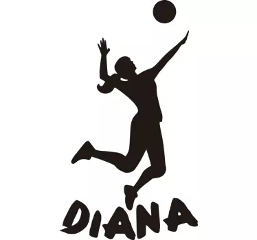 Volleyball player silhouette wall decor - TenStickers