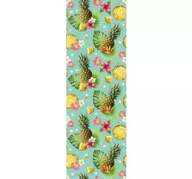 Colorful tropical fruits fridge sticker - TenStickers
