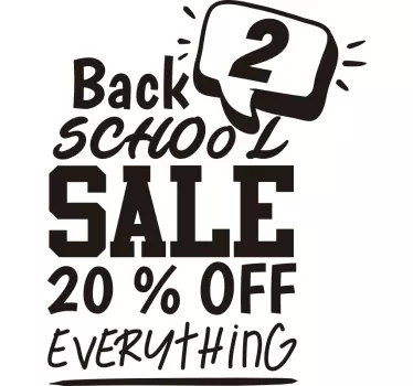 Back 2 school sale wall sticker - TenStickers