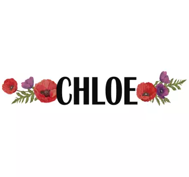Bike sticker floral name personalize it here - TenStickers