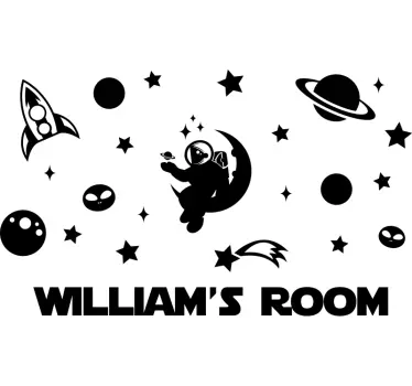 Customisable Space roomsticker - TenStickers