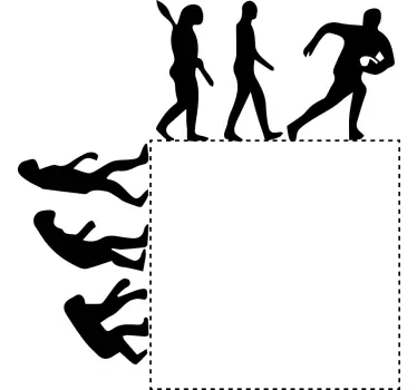 Rugby evolution light switch sticker - TenStickers