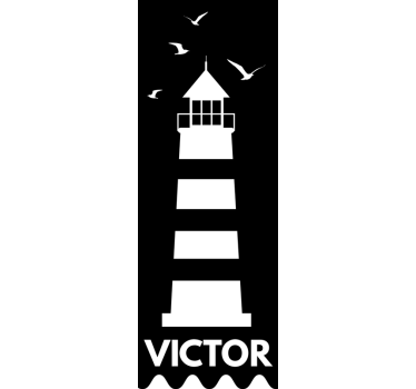 Lighthouse window decal - TenStickers
