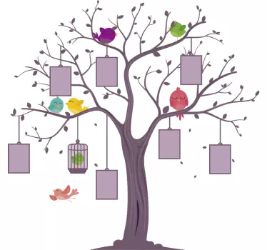 Customizable child tree vinyl tree wall decal - TenStickers