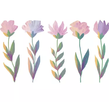 Nordic style flower wall decor - TenStickers