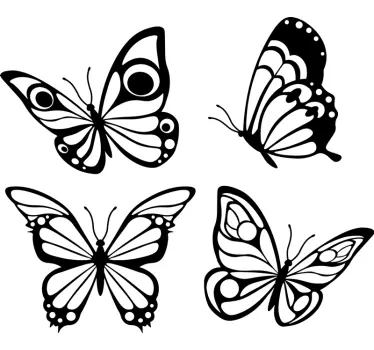 Pretty butterflies animal sticker - TenStickers
