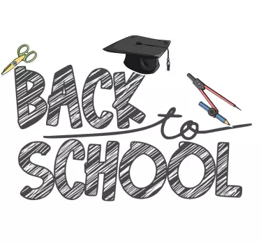 Back to school window  decal for shop - TenStickers