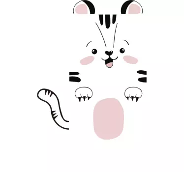 Tiger sticker for door glass  sticker - TenStickers