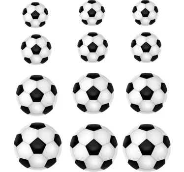 Football Set different sizes football wall sticker - TenStickers