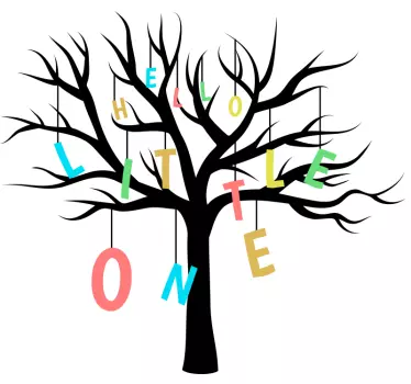 Hello little one baby wall sticker - TenStickers