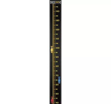 Race track height chart height chart wall sticker - TenStickers