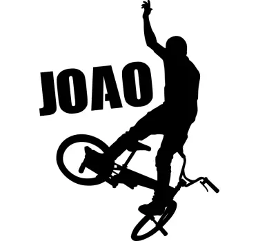 BXM with name cycling wall sticker - TenStickers
