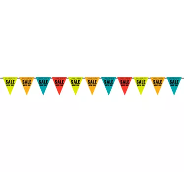 January sale bunting window decal - TenStickers