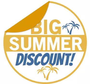 Big summer sale window sticker - TenStickers
