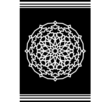 Arabic ornamental decoration glass window sticker - TenStickers