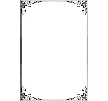 Floral Frame vintage wall sticker - TenStickers