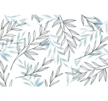 Thin leaves window decal - TenStickers