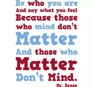 Be who you are fairy tale wall decal - TenStickers