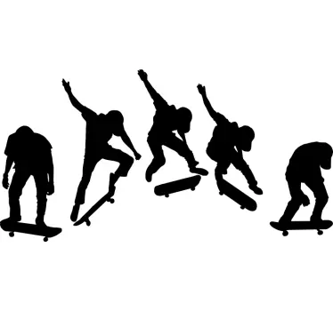 Skate evolution  extreme sports wall decal - TenStickers