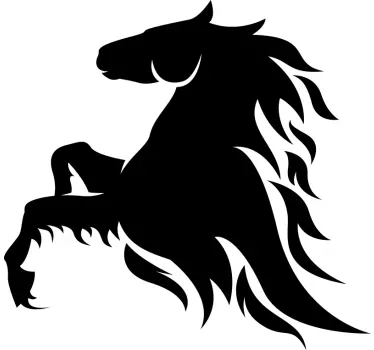 Horse with flames farm animal sticker - TenStickers