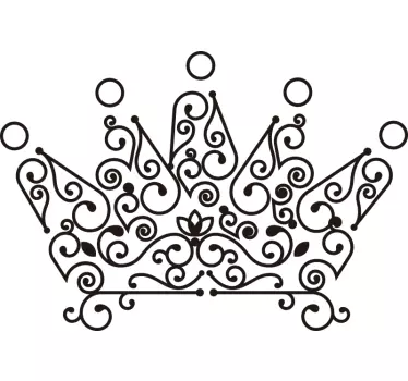 Crown headboard wall sticker - TenStickers