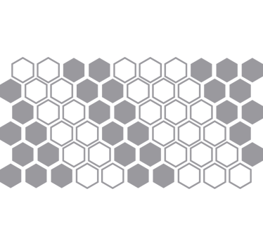 Frosted geometric hexagon window sticker - TenStickers