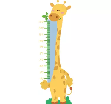 Giraffe tape height chart decal - TenStickers