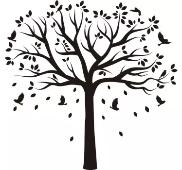 Little birds tree wall sticker - TenStickers