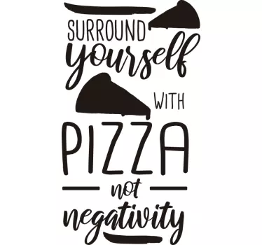 Wall quote in Pizza we trust food wall decal - TenStickers