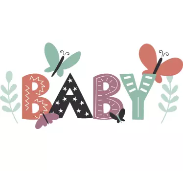 Baby Butterflies baby wall decal - TenStickers