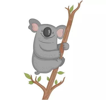 Koala branch illustration wall art - TenStickers
