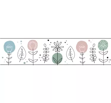 Spring flower for kids border sticker - TenStickers
