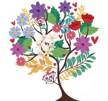 Spring love tree tree wall decal - TenStickers