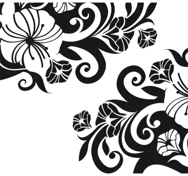 Exotic Corner Flower Decal - TenStickers