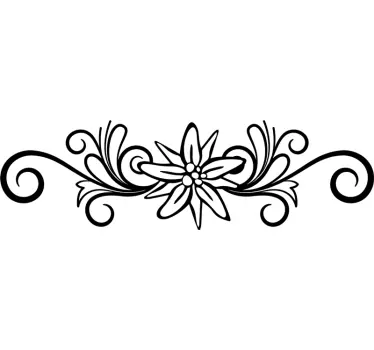 Edelweiss Set floral wall decal - TenStickers