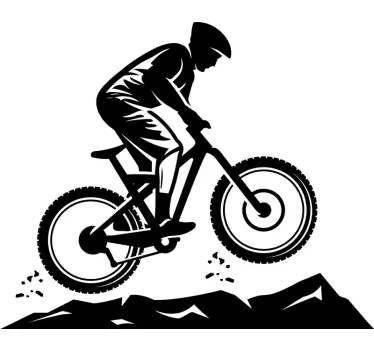Mountains bike cycling wall sticker - TenStickers